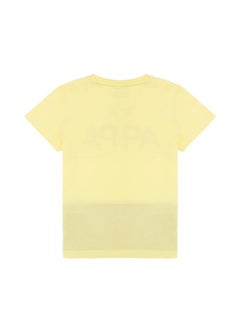 U.S.Polo Light yellow crew neck T-shirt for kids  - Image 5