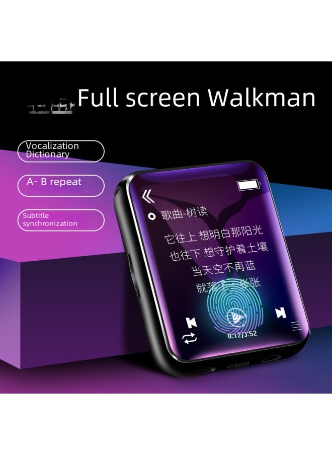 Generic Full Screen Mp3 Mp4 Portable Music Player Student Version Ultra-thin Bluetooth Convenient Mp5 Music Player Mp6-Body Color:Black Bluetooth Version [full Screen Metal Case]]-Memory Capacity:16GB + Full Set Of Accessories  - Image 2
