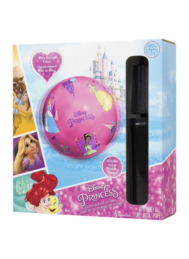 Hedstrom - 20 Inch Super Bouncing Ball With Pump Disney Princess 540705Bx - Image 1