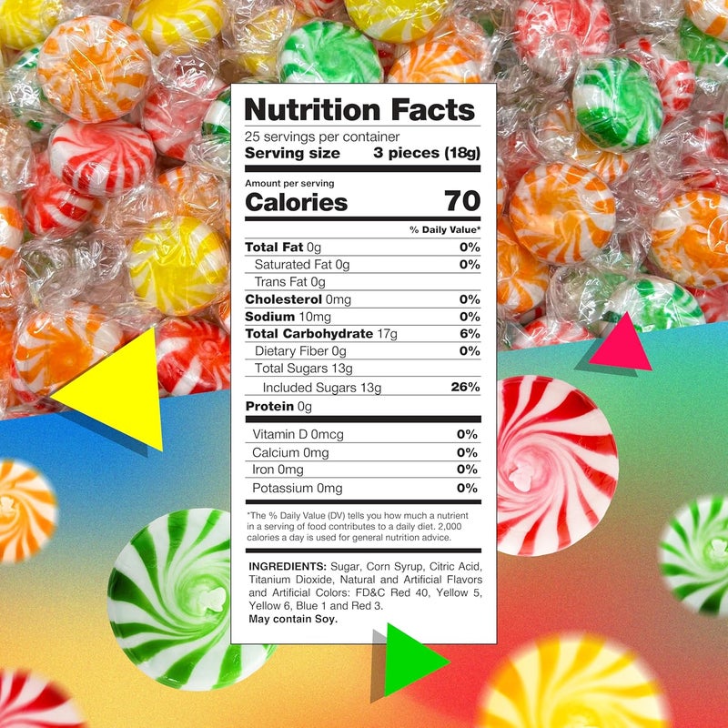 LAETAFOOD Pinwheel Starlights Hard Candy - Assorted Fruit Flavors - Image 2