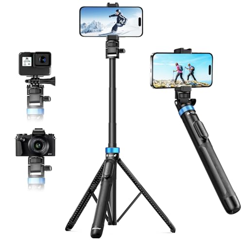UBeesize 72 Phone Tripod Tripod for iPhone Selfie Stick with Phone Holder Remote Upgraded Stable Portable Stand for iPhone 17161514 Android Cameras Action Cams - Image 1