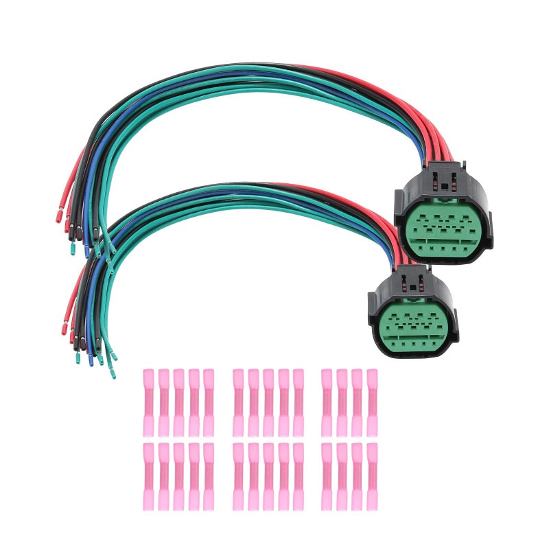 NiLooki 2 Pcs 14 Pin Headlight Connector Wiring Harness Pigtail Plug for 20182021 Kia Optima Forte Sorento Sportage Rio Hyundai Elantra Sonata Veloster Tucson Palisade Replaced OE 11410653 GL30114021 - Image 3