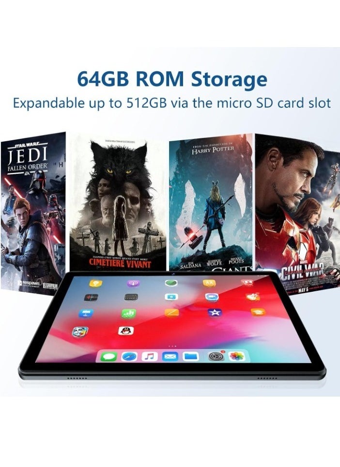 AROAQ K12 Android 13 Tablet, 6GB RAM 64GB ROM Mobile Phone Tablet With Octa Core Processor, Sturdy And Portable Dual Cameras HD Touchscreen Tablet Computer, (1pc, Blue)  - Image 4