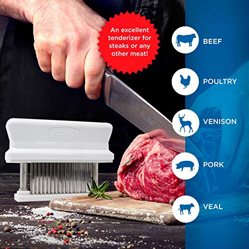 Jaccard 200348, 48 Blade Durable Meat Tenderizer with Stainless Steel Razor Sharp Needle, Cooking Gadget for Tenderizing Chicken, Beef, Pork, Veal, BBQ, White - Image 4