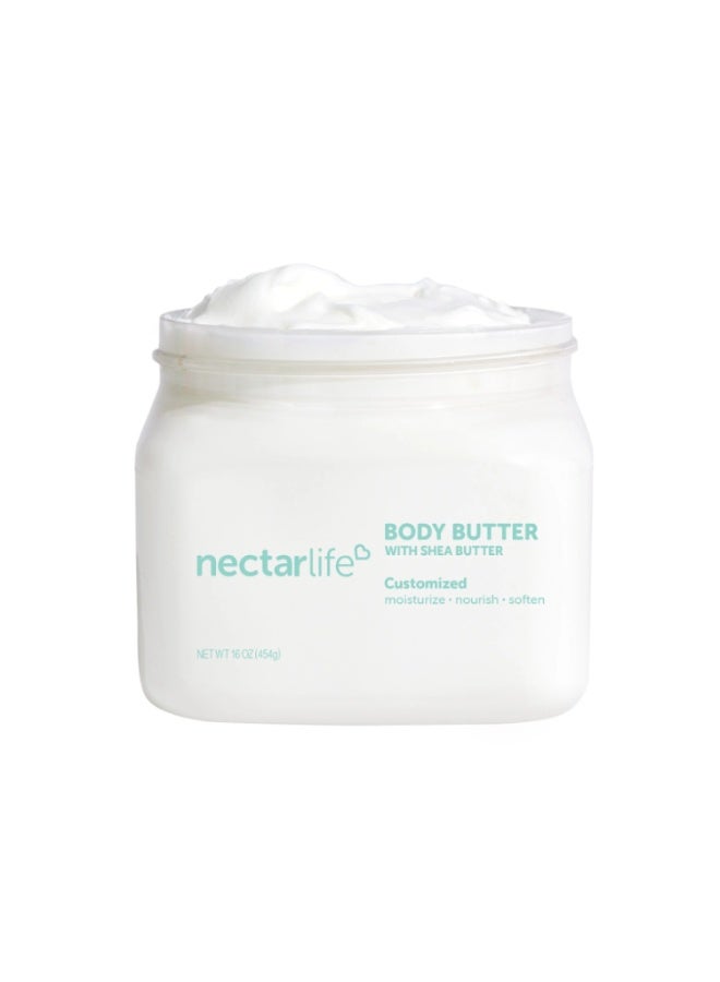 Nectar Life Body Butter, Whipped Shea Butter, Large Unscented Body Cream for Moisturizing Dry Skin, Hydrating Vegan Shea Lotion for Women, 16 oz. (Fragrance Free, Large) - Image 1