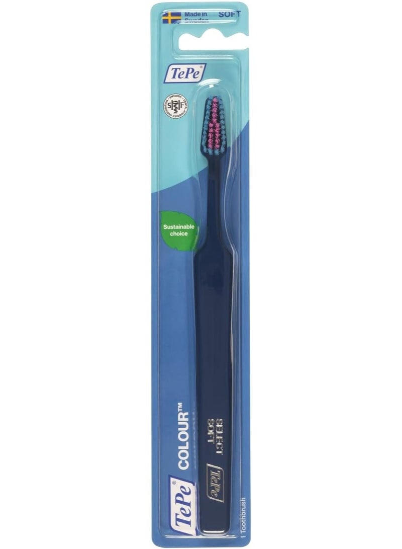 Tepe Color Soft Toothbrush Dark Blue - Image 1