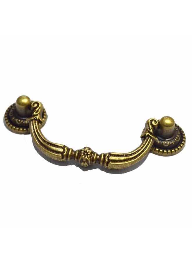 SMY 4 PCS Vintage Pulls Bronze Drawer Handles Antique Knobs Decorative Floral Ring Hardware for Furniture Cabinet Cupboard Dresser (Length:3-3/4", Height:1-1/2", Mounting Hole Space:2-3/4") - Image 3