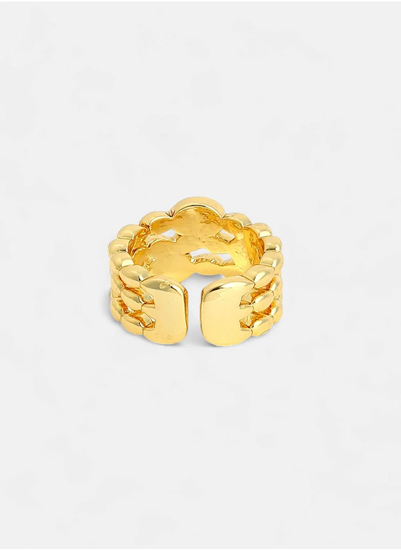 SOHI Stone Studded Adjustable Finger Ring