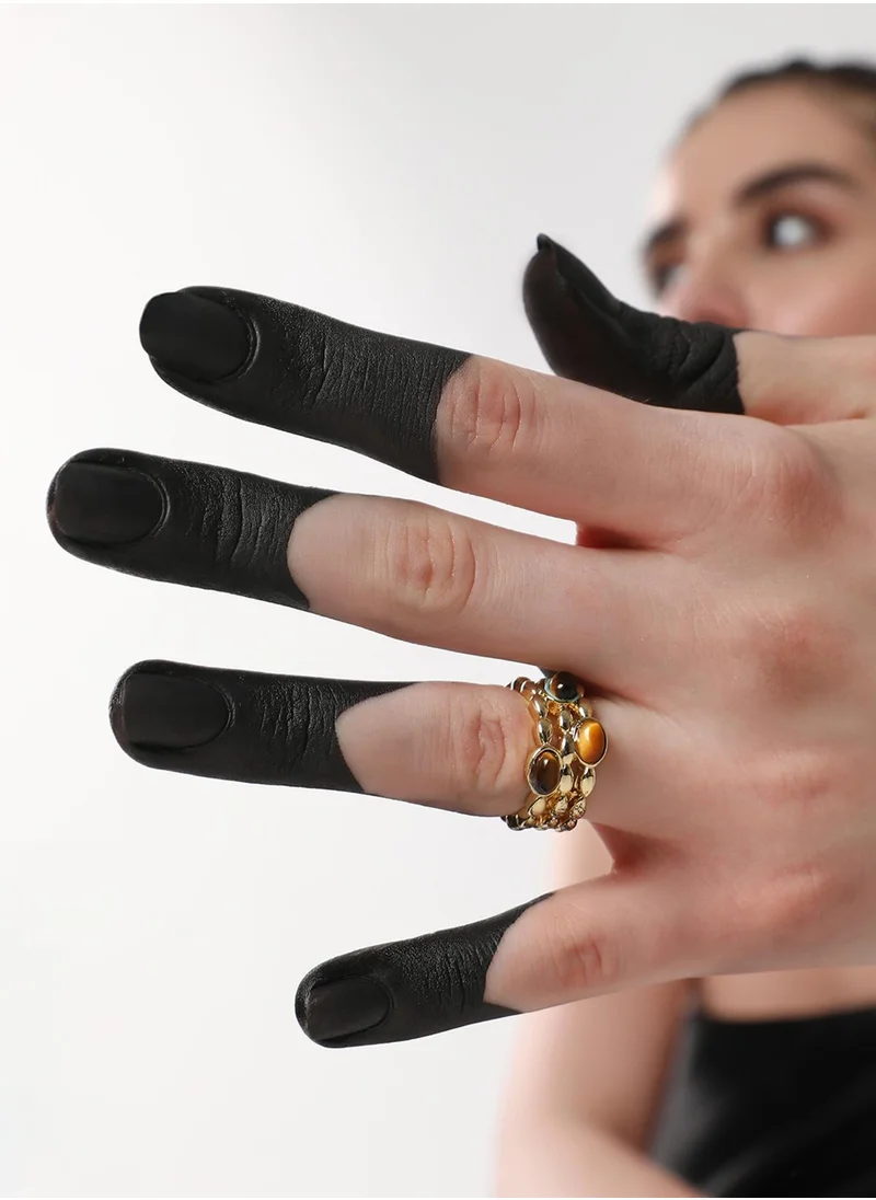 SOHI Stone Studded Adjustable Finger Ring
