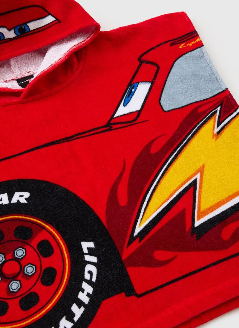 ماتلان Cars Boys Red Lightning McQueen Poncho