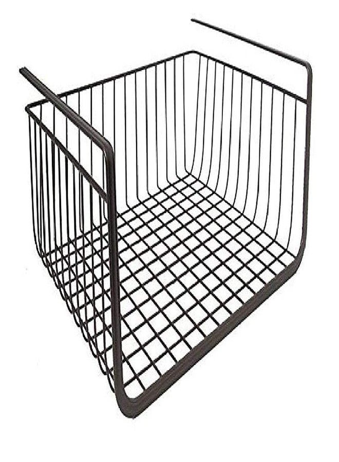 Bianco Multipurpose Under Shelf Basket 16 Inch Wire Rack Cabinet Storage Basket | Metal Storage Basket for Home Storage Under Cabinet Drawer | Space Saving Under Shelf Storage Rack (Silver, Pack of 2) - Image 1
