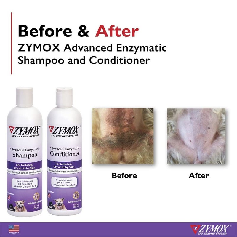 ZYMOX Advanced Enzymatic Leave-On Conditioner, 12oz. â€“ for Pets & Animals of All Ages: Conditions, Detangles, Soothes, & Moisturizers Skin & Coat - Image 5