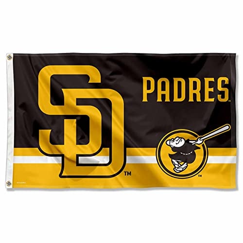 WinCraft San Diego Padres Logo Insignia 3x5 Foot Grommet Banner Flag - Image 1