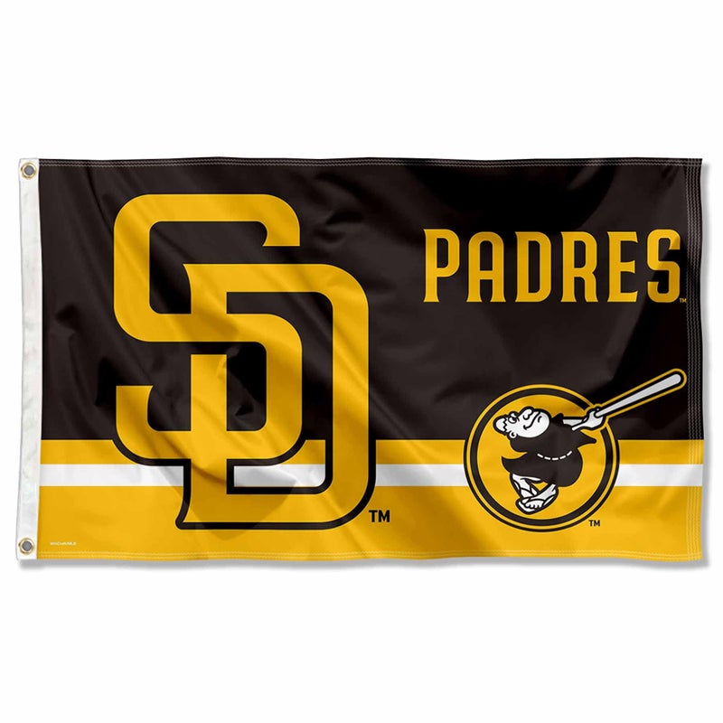 WinCraft San Diego Padres Logo Insignia 3x5 Foot Grommet Banner Flag - Image 2