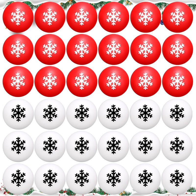 Kasyat 36 Pcs Christmas Stress Ball Snowman Stress Relief Toys Cute Snowflake Christmas Party Favors for Party Bag Filler Stocking Stuffers Gifts Suitable for Ages Above 3Snowflake - Image 3