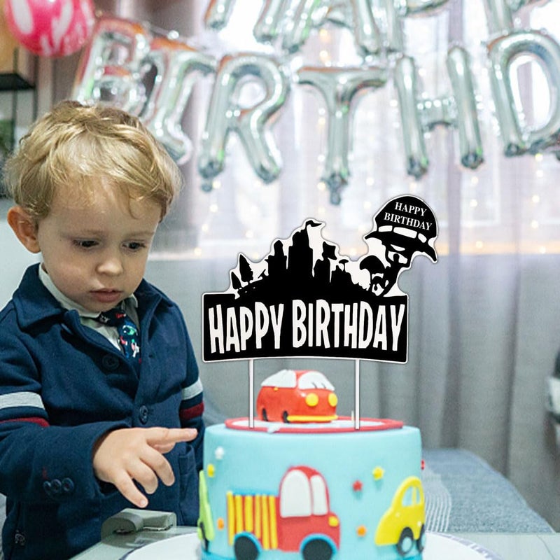 Auteby Happy Birthday Cake Topper - Video Game Birthday Party Cake Decorations Party Supplies - Image 2
