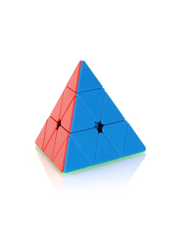 Professional Pyramid 3x3 Speed Cube Stickerless Magic Cube Puzzle Toy for Kids & Adults - Smooth Anti-Sway Design, Ball Bearing Positioning, Lightweight 51.8g, 9.5cm/3.74in, Seamless Stitching, Rounded Corners, Enhanced Stability, Perfect for Beginners & Experts - Image 1