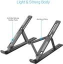 VYHAGIFTS Adjustable Metal Frame Laptop Stand Over Heating Protection for Laptops All Laptop Stand Black - Image 5