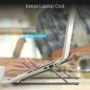 VYHAGIFTS Adjustable Metal Frame Laptop Stand Over Heating Protection for Laptops All Laptop Stand Black - Image 3
