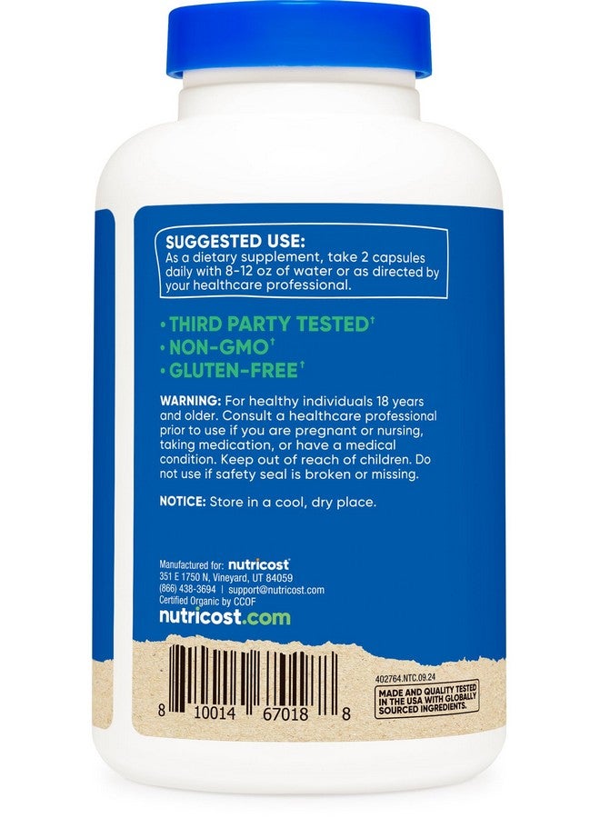 Nutricost Organic Shiitake Mushroom Capsules 1000mg, 90 Servings - CCOF Certified Made with Organic, Vegetarian, Gluten Free, 500mg Per Capsule, 180 Capsules - Image 4