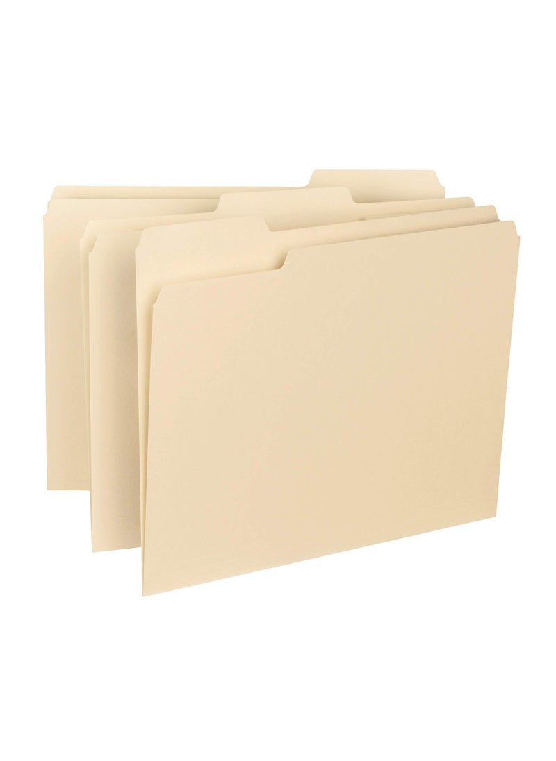 Smead Smead Interior File Folder, 1/3-Cut Tab, Letter Size, Manila, 100 per Box (10230)  - Image 1