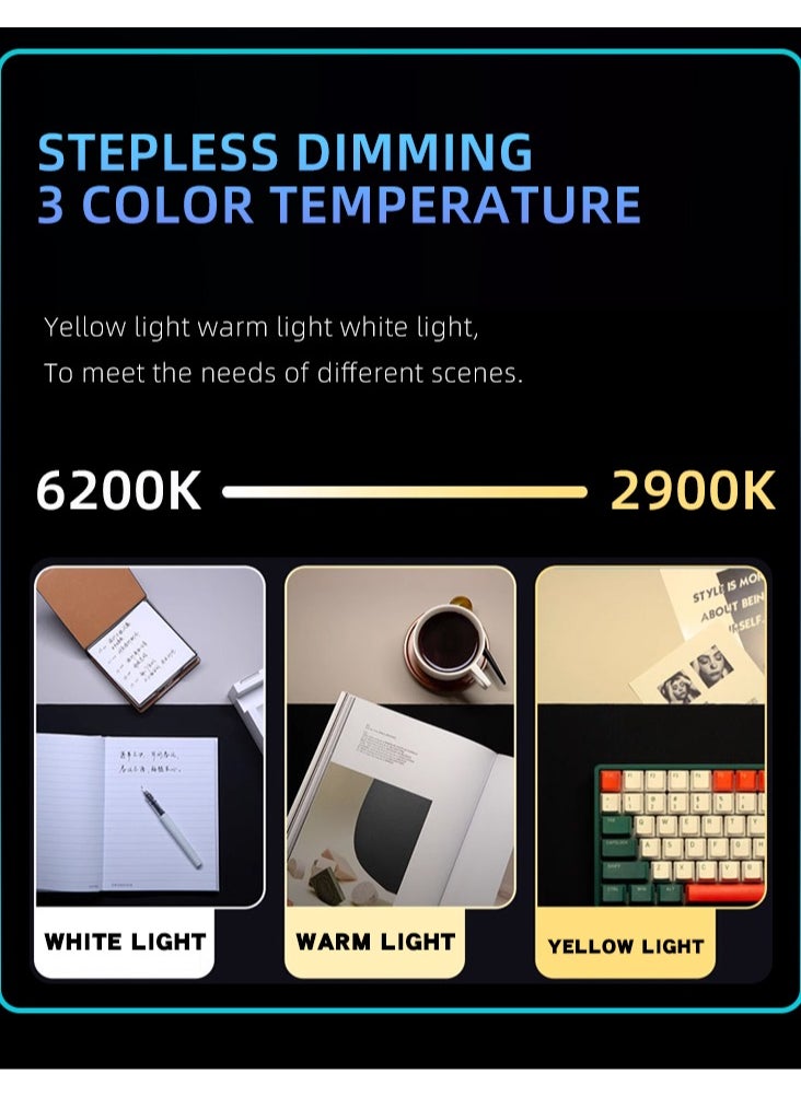 ماركة غير محددة - مصباح LED لشاشة الكمبيوتر الشخصي مع خاصية مزامنة الموسيقى RGB، مصباح LED لحماية العين، مصباح مكتبي موفر للمساحة مع خاصية التعتيم التلقائي للمنزل/المكتب/الدراسة/اللعب (شاشة منحنية) - Image 1