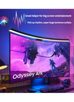 Generic RGB Music Sync Monitor Screen LED Light Eye Protection PC Monitor LED Bar Space Saving Desk Lamp with Auto Dimming for Home/Office/Study/Game (Curved Screen)  - Image 1