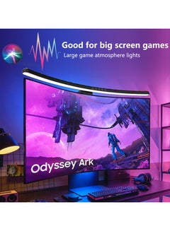 Generic RGB Music Sync Monitor Screen LED Light Eye Protection PC Monitor LED Bar Space Saving Desk Lamp with Auto Dimming for Home/Office/Study/Game (Curved Screen)  - Image 4