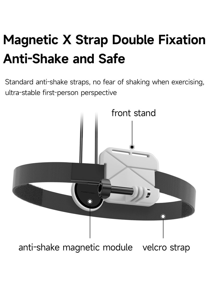 Generic - Magnetic Chest Mount for GoPro, POV/Vlog Selfie Action Camera Mount, Chest Mount Harness Strap for GoPro 12 11 10 9 Series - Image 1
