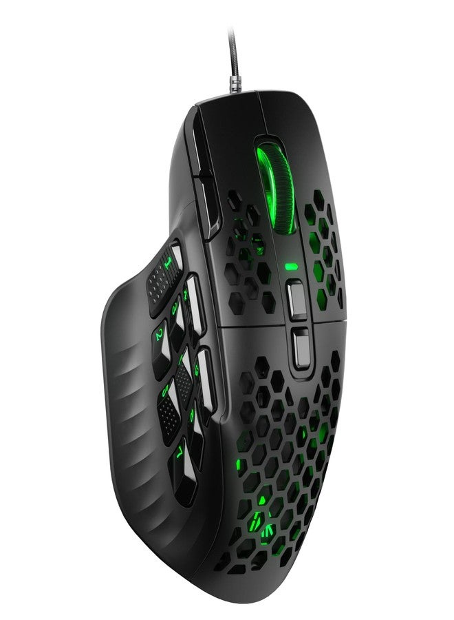 SOLAKAKA SM809 Gaming Mouse for MMO,24000 DPI,16 Programmable,RGB PC Gaming Mice,Black - Image 1