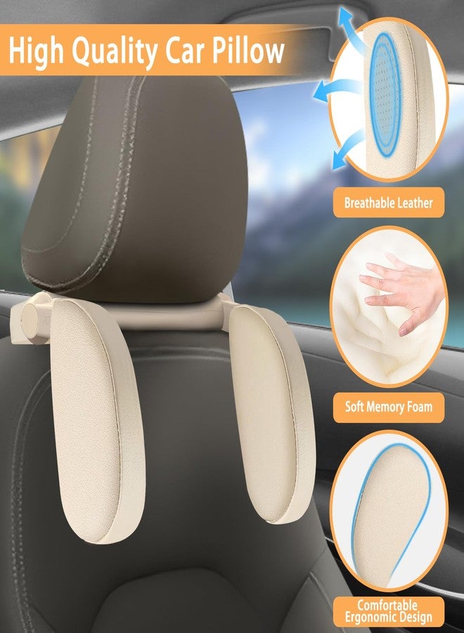 HSWT Car Pillow Car Headrest Pillow Car Neck Head Pillow U Shape Travel Headrest Car Travel Pillow Elders Kids Neck Head Support Car Sleeping Cushion Neck Head Rest Car Seat Pillow Road Pal Headrest - Image 4
