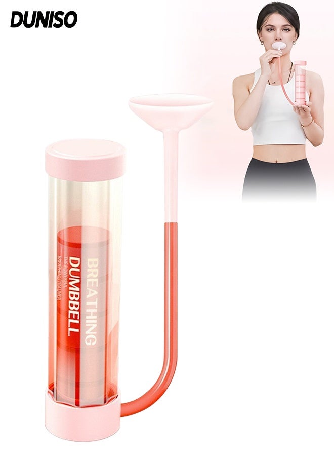 DUNISO مدرب التنفس بالدمبل ، جهاز تمارين التنفس للرئتين ، مدرب عضلات البطن ، مناسب لتمارين سعة الرئة ، تمارين عضلات الوجه وعضلات قاع الحوض - Image 1