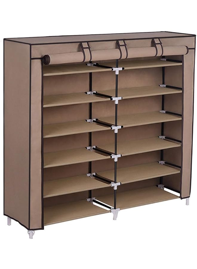 Zaboon خزانة تخزين أحذية كبيرة مكونة من 7 طبقات و36 رفًا مع غطاء من القماش غير المنسوج - Image 1