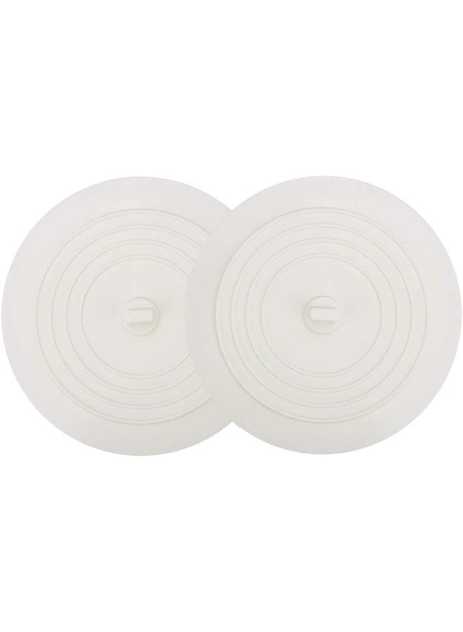 V-TOP Tub Stopper 2 Pack, 6 Inches Large Silicone Drain Plug Hair Stopper Flat Suction Cover For Kitchen Bathroom And Laundry - Image 3