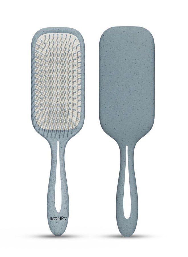 Ikonic Me Paddle Hair Brush IKM 1920 - Eco Concious with Flexible Nylon Bristles, Reduced Hair Breakage, Travel-Friendly Design, Gentle Detangling for Curly, Thick & Textured Hair – Powder Blue - Image 1