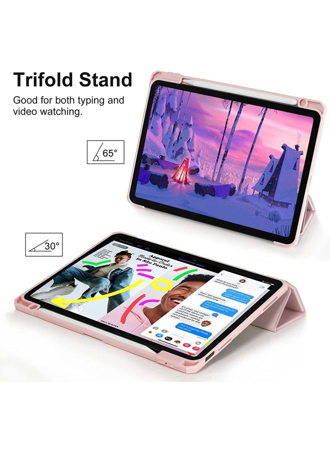 كابتن تيك جراب لجهاز iPad الجديد من الجيل العاشر 10.9 بوصة 2022 - غطاء مقاوم للصدمات مع غطاء خلفي شفاف مع حامل أقلام رصاص وغطاء نوم / استيقاظ تلقائي - Image 4