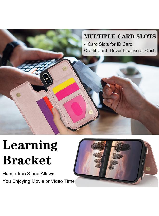 اس-توب جراب لهاتف iPhone X / XS مزود بفتحة بطاقة مزدوجة وغطاء كامل للهاتف مع حزام حول الجسم - Image 4