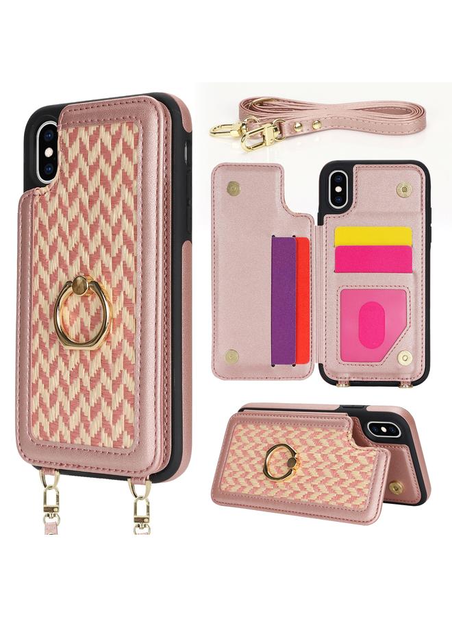 اس-توب جراب لهاتف iPhone X / XS مزود بفتحة بطاقة مزدوجة وغطاء كامل للهاتف مع حزام حول الجسم - Image 1