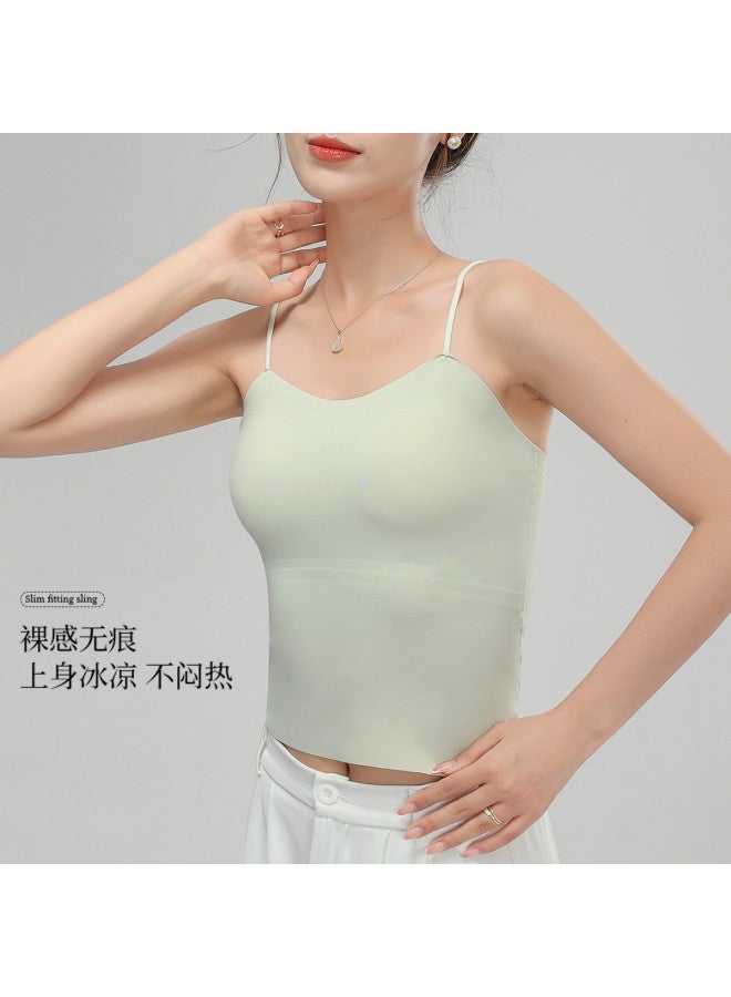 Top melon Women'S Camisole With Removable Pads, Seamless Sleeveless Top For Outerwear And Layering - Image 4