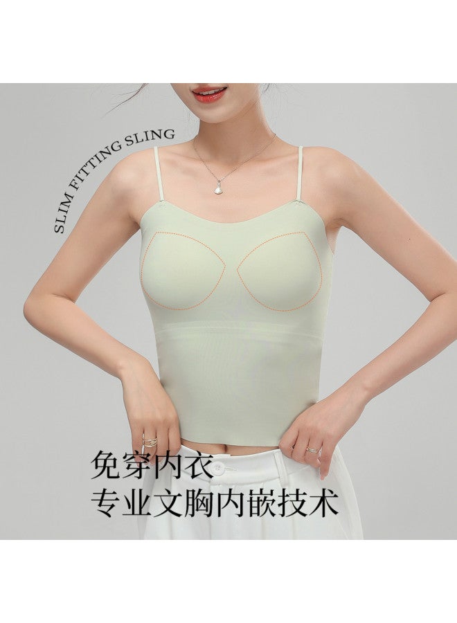 Top melon Women'S Camisole With Removable Pads, Seamless Sleeveless Top For Outerwear And Layering - Image 3