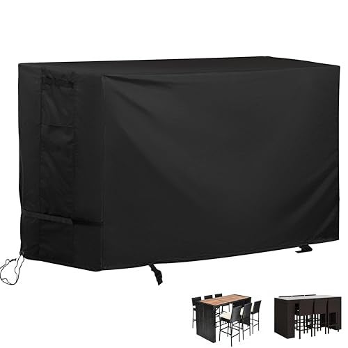 Starcrew Bar Height Patio Set Cover for 7 Pieces Patio Bar Dining Table and Chairs Set Patio Bar Set Cover for 6 PersonOutdoor Bar Height Table and Chairs - Image 1