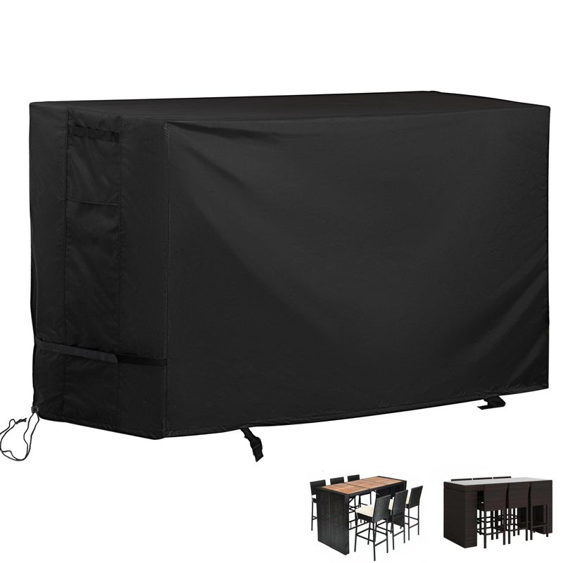 Starcrew Bar Height Patio Set Cover for 7 Pieces Patio Bar Dining Table and Chairs Set Patio Bar Set Cover for 6 PersonOutdoor Bar Height Table and Chairs - Image 2