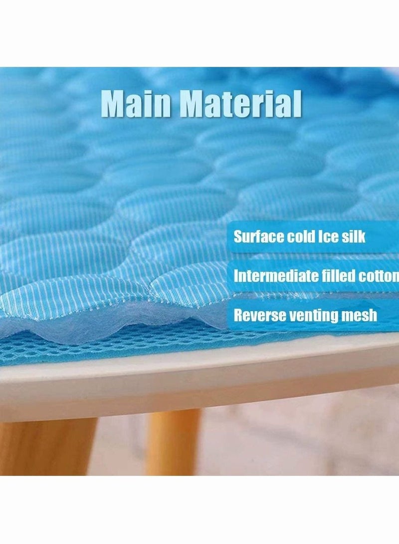 Generic Washable Dog Cooling Mat Ice Silk Pet Self Cooling Pad Blanket  - Image 3