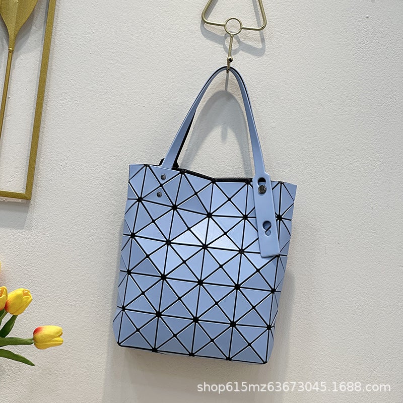 Japanese Lifetime Original Women'S Bag Geometric Rhombic Bag Matte Large Square Portable Shoulder Bag All-Match Women'S Tote Bag - Image 1