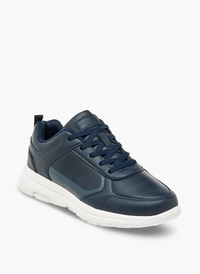 LBL by Shoexpress Men's Panelled Sneakers with Lace-Up Closure  - Image 1