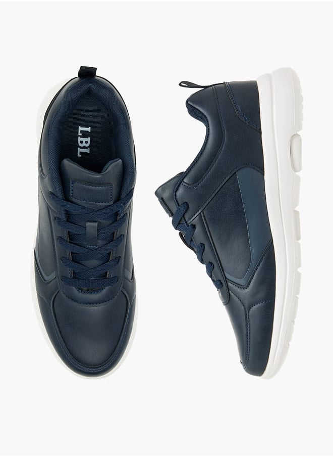 LBL by Shoexpress Men's Panelled Sneakers with Lace-Up Closure  - Image 2