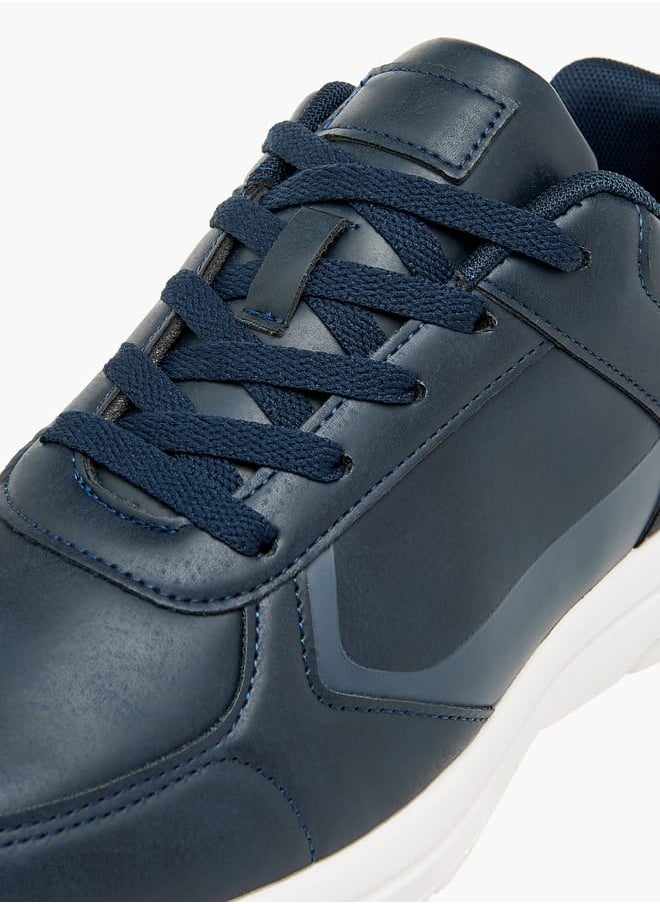 LBL by Shoexpress Men's Panelled Sneakers with Lace-Up Closure  - Image 4
