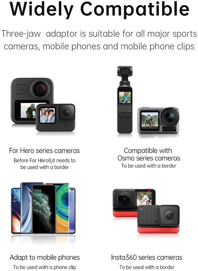 TELESIN - TELESIN Helmet Mount Chin Strap Clamp Motorcycle Dirt Bike Mounts Holder Accessories for GoPro Max 12 11 10 9 8 7 6 5 Insta360 X3 X4 Go3 Ace Pro DJI Action 3 4 Osmo Pocket 3 Camera Head View Accessory - Image 1