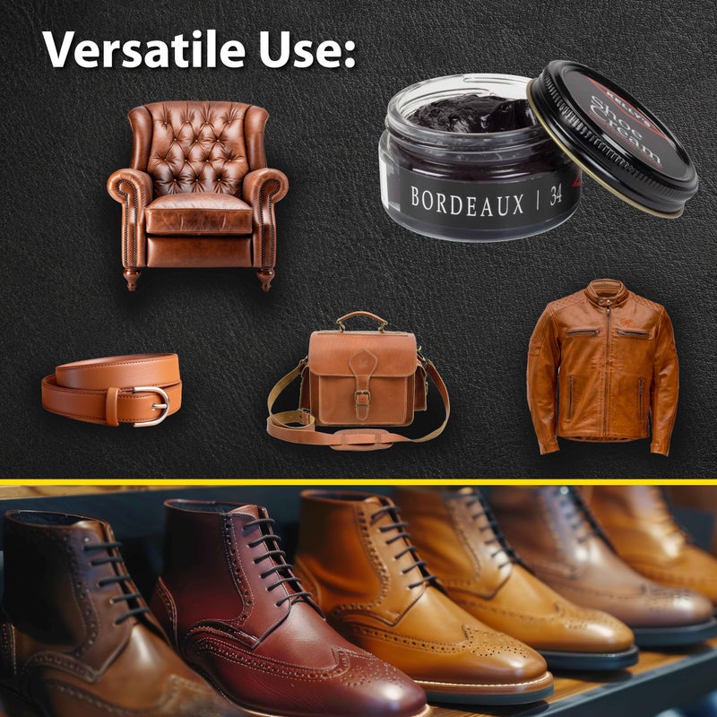 KELLYS Kelly's Bordeaux Shoe Polish 1.5 oz - Professional Leather Shoe Cream - Image 4