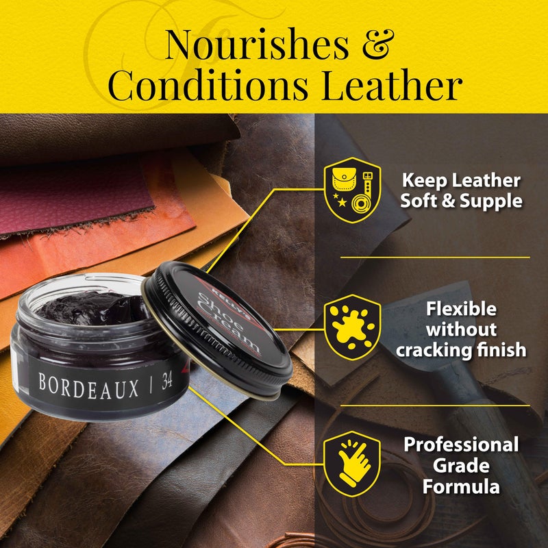 KELLYS Kelly's Bordeaux Shoe Polish 1.5 oz - Professional Leather Shoe Cream - Image 5